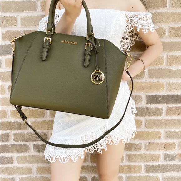 Michael Kors Ciara Large Top Zip Satchel - Picture 3 of 3